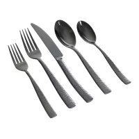 Set de Cubiertos Negro Mate de 20 Piezas GIBSON 79575.2