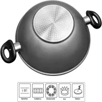 Wok de Aluminio de 32 Centimetros con Tapa de Vidrio STONELINE 8135 2