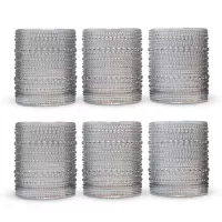 Vaso de Vidrio de 250 Mililitros de Color Humo, Set de 6 Unidades TIPS KFG-009SM/HJ