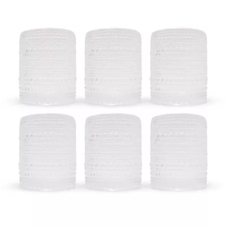 Vaso de Vidrio de 250 Mililitros, Set de 6 Unidades TIPS KFG-009CL/HJ