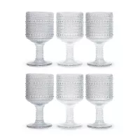 Copa de Vino de Vidrio de 240 Mililitros de Color Humo, Set de 6 Unidades TIPS KFG-007SM/HJ