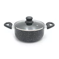 Olla con  Agarradera con Tapa de Vidrio de 20 Centimetros TIPS WZG-015-1