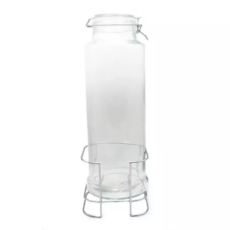 Dispensador de Bebidas de Vidrio de Base de Alambre de 1 Litro TIPS DMH-004