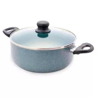 Olla de Acero con Tapa de Vidrio de 30 Centimetros de Color Gris TIPS WZG-015-6