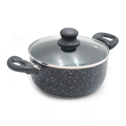 Olla de Acero con Tapa de Vidrio de 22 Centimetros TIPS WZG-015-2