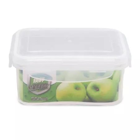Contenedor Rectangular de Plastico de 550 Mililitros TIPS HLJ-066