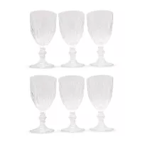 Copa de Vino de Vidrio de 300 Mililitros, Set de 6 Unidades TIPS KFG-002CL/HJ