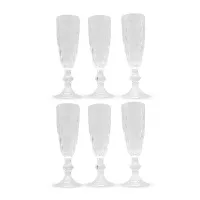 Copa de Champagne de Vidrio de 160 Mililitros, Set de 6 Unidades TIPS KFG-003CL/HJ