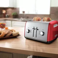 Tostador de 4 Rebanadas Empire de Color Rojo KITCHEN AID KMT4115ER 2