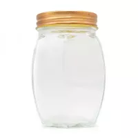 Frasco de Vidrio con Tapa Dorada de 500 Mililitros VETRO LXG-019