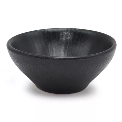 Bowl Redondo de Ceramica de 7 Centimetros de Color Negro TIPS QJC-032BK