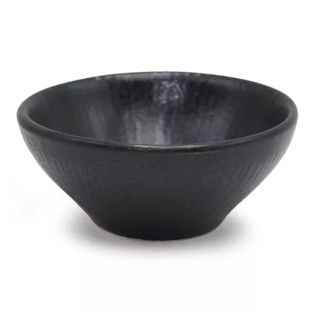 Bowl Redondo de Ceramica de 7 Centimetros de Color Negro TIPS QJC-032BK