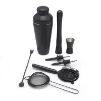 Herramientas para Bar de Acero Inoxidable de Color Negro, Set de 8 Piezas TIPS SLC-054