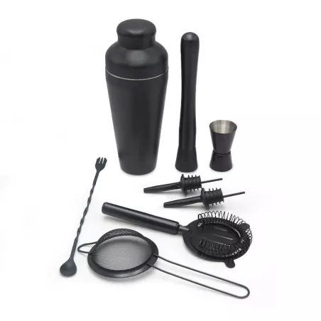 Herramientas para Bar de Acero Inoxidable de Color Negro, Set de 8 Piezas TIPS SLC-054