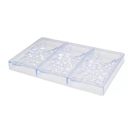 Molde de Chocolate de Policarbonato de Relieve de 3 Cavidades TIPS ZNP-213