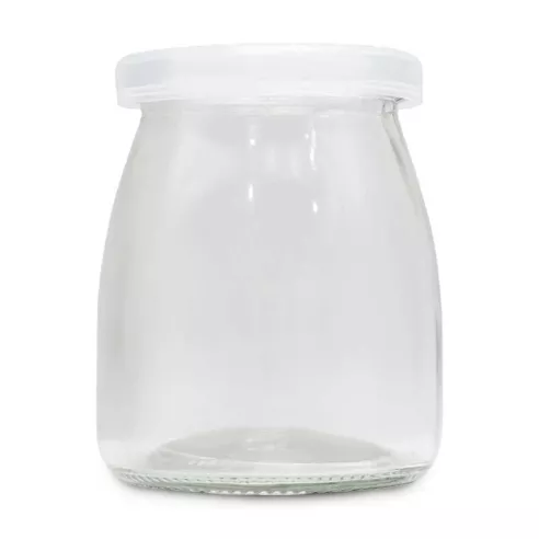 Frasco de Vidrio con Tapa Blanca de 170 Mililitros VETRO LXG-029