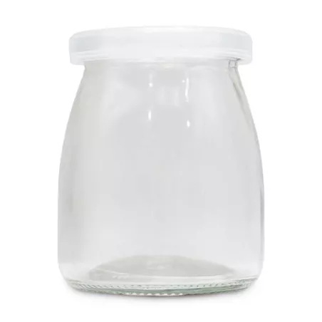 Frasco de Vidrio con Tapa Blanca de 170 Mililitros VETRO LXG-029