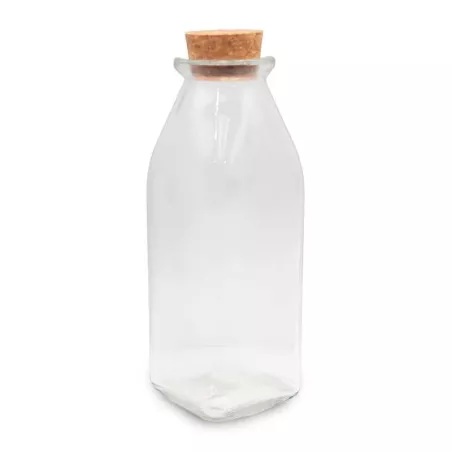 Botella de Vidrio con Corcho de 350 Mililitros VETRO LXG-037