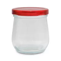 Frasco de Vidrio con Tapa Roja de 100 Mililitros VETRO LXG-022