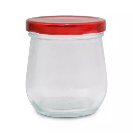 Frasco de Vidrio con Tapa Roja de 100 Mililitros VETRO LXG-022