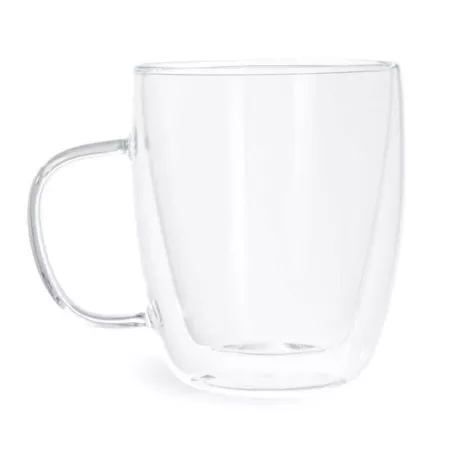 Vaso de Vidrio Transparente con Doble Pared de 450 Mililitros VETRO OLL-026