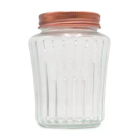 Frasco de Vidrio con Tapa Dorada de 600 Mililitros VETRO LXG-021