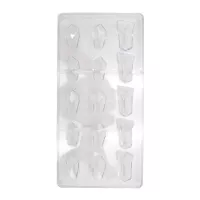 Molde de Chocolate de Policarbonato de Cristales de 15 Cavidades TIPS ZNP-209 2