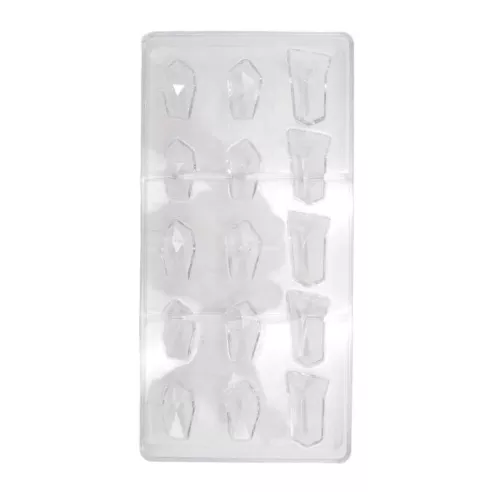 Molde de Chocolate de Policarbonato de Cristales de 15 Cavidades TIPS ZNP-209