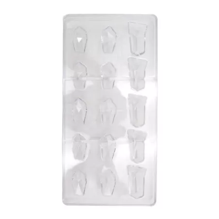 Molde de Chocolate de Policarbonato de Cristales de 15 Cavidades TIPS ZNP-209