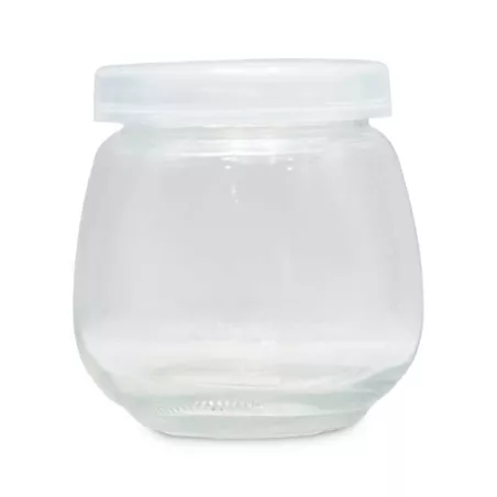 Frasco de Vidrio con Tapa Blanca de 100 Mililitros VETRO LXG-027