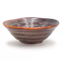 Plato para Salsa Redondo de Ceramica de 10 Centimetros de Color Cafe TIPS QJC-027YB