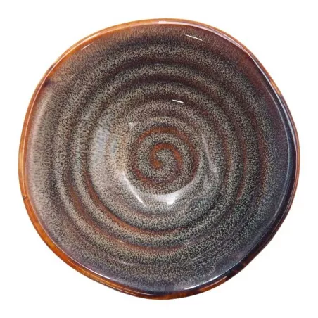 Plato para Salsa Redondo de Ceramica de 10 Centimetros de Color Cafe TIPS QJC-027YB