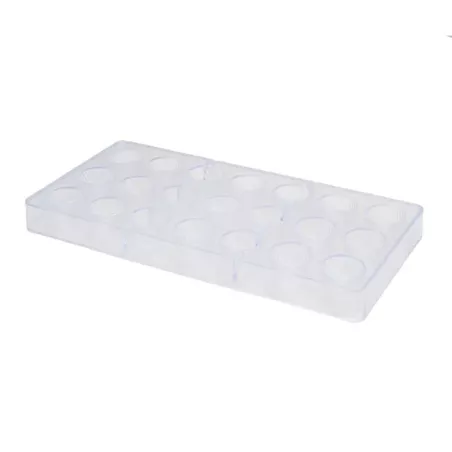 Molde de Chocolate de Circulos de Policarbonato de 21 Cavidades TIPS ZNP-206