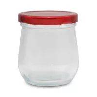 Frasco de Vidrio con Tapa Roja de 200 Mililitros VETRO LXG-023