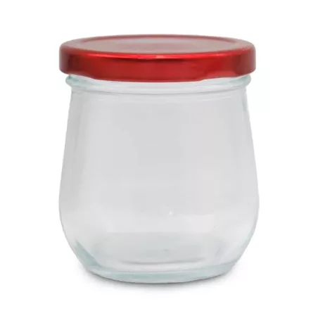 Frasco de Vidrio con Tapa Roja de 200 Mililitros VETRO LXG-023