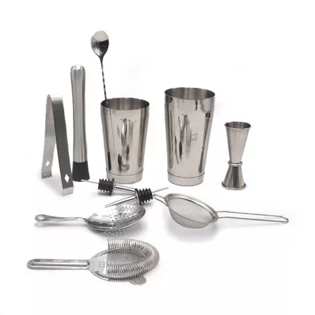 Herramientas para Bar de Acero Inoxidable, Set de 11 Piezas TIPS SLC-050