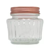 Frasco de Vidrio con Tapa Dorada de 250 Mililitros VETRO LXG-020