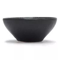 Bowl Redondo de Ceramica de 7 Centimetros de Color Negro TIPS QJC-032BK