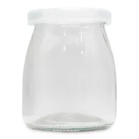 Frasco de Vidrio con Tapa Blanca de 180 Mililitros VETRO LXG-030