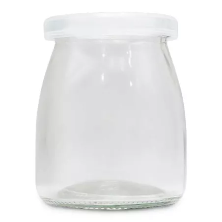 Frasco de Vidrio con Tapa Blanca de 180 Mililitros VETRO LXG-030