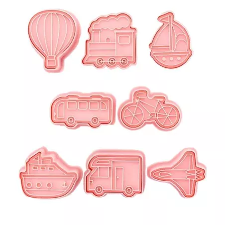 Marcadores Plasticos Surtidos de Transportes, Paquete de 8 Unidades TIPS ZNP-176