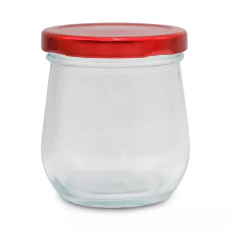 Frasco de Vidrio con Tapa Roja de 250 Mililitros VETRO LXG-024