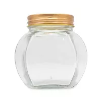 Frasco de Vidrio con Tapa Dorada de 500 Mililitros VETRO LXG-018