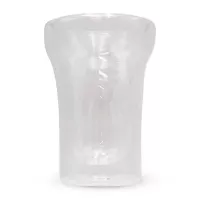 Vaso de Vidrio Transparente con Doble Pared de 380 Mililitros VETRO OLL-022