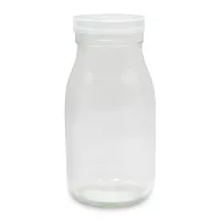 Frasco de Vidrio con Tapa Blanca de180 Mililitros VETRO LXG-032