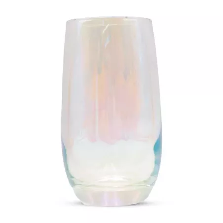 Vaso de Vidrio de 375 Mililitros de Color Tornasol, Set de 6 Unidades VETRO DHD-015TR/HJ