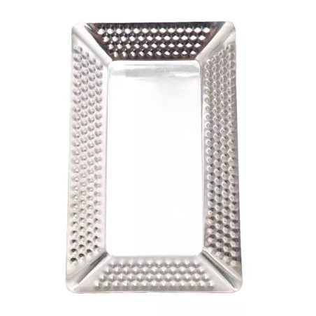 Platon Rectangular con Borde Martillado de 26 x 16 Centimetros TIPS SSC-149