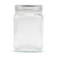 Frasco de Vidrio Cuadrado de 800 Mililitros VETRO DMH-024