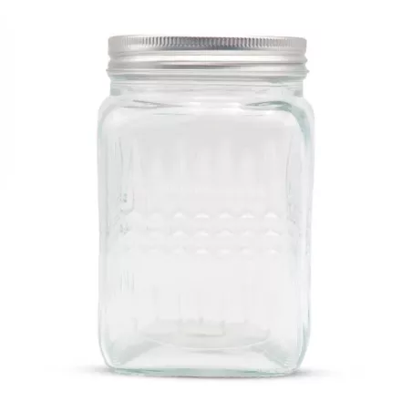 Frasco de Vidrio Cuadrado de 800 Mililitros VETRO DMH-024