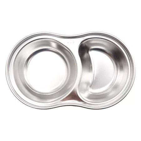 Plato Salsero Doble de Acero Inoxidable TIPS SSC-046